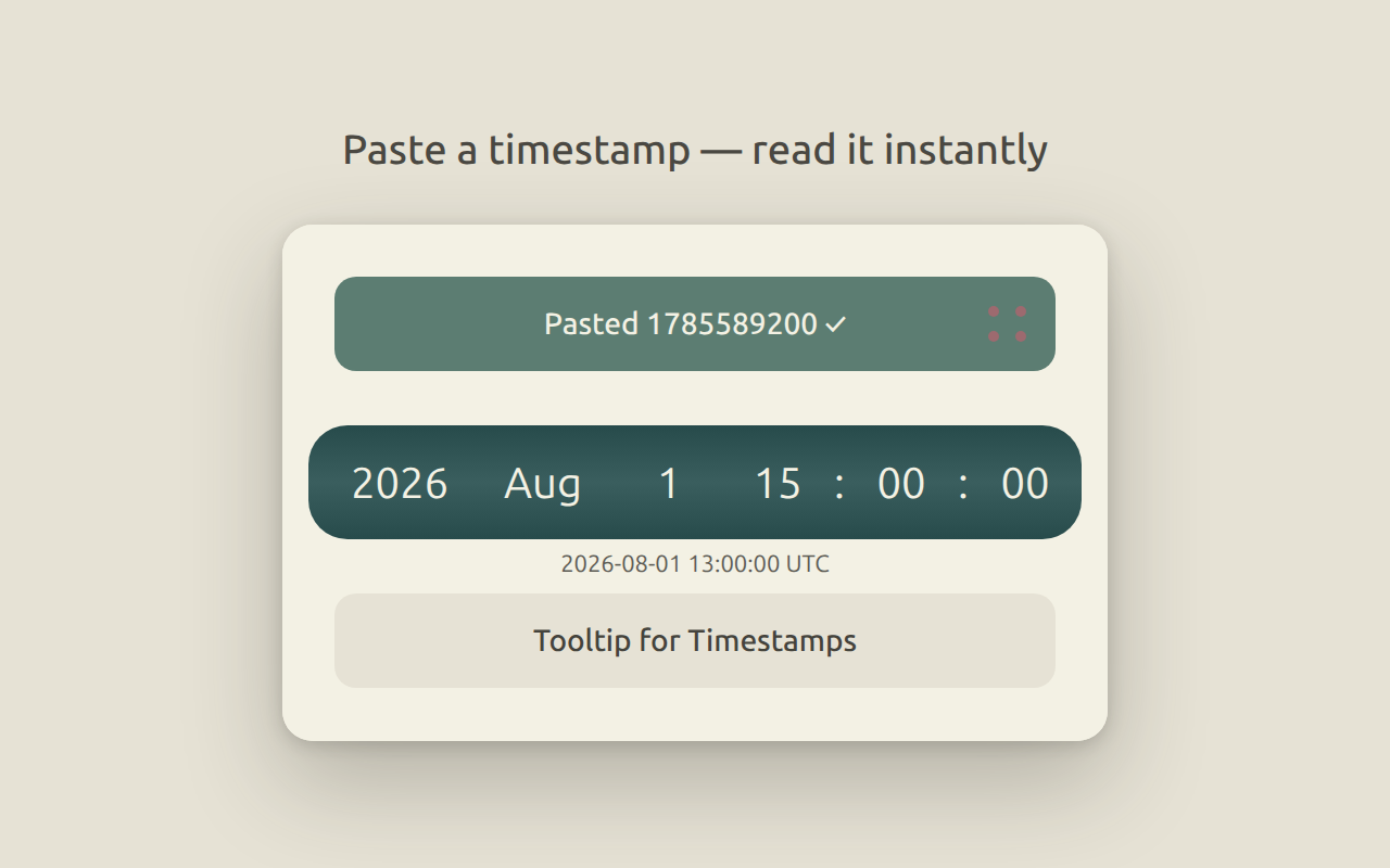 Epoch Explorer - Unix Timestamp tool - 截图 3