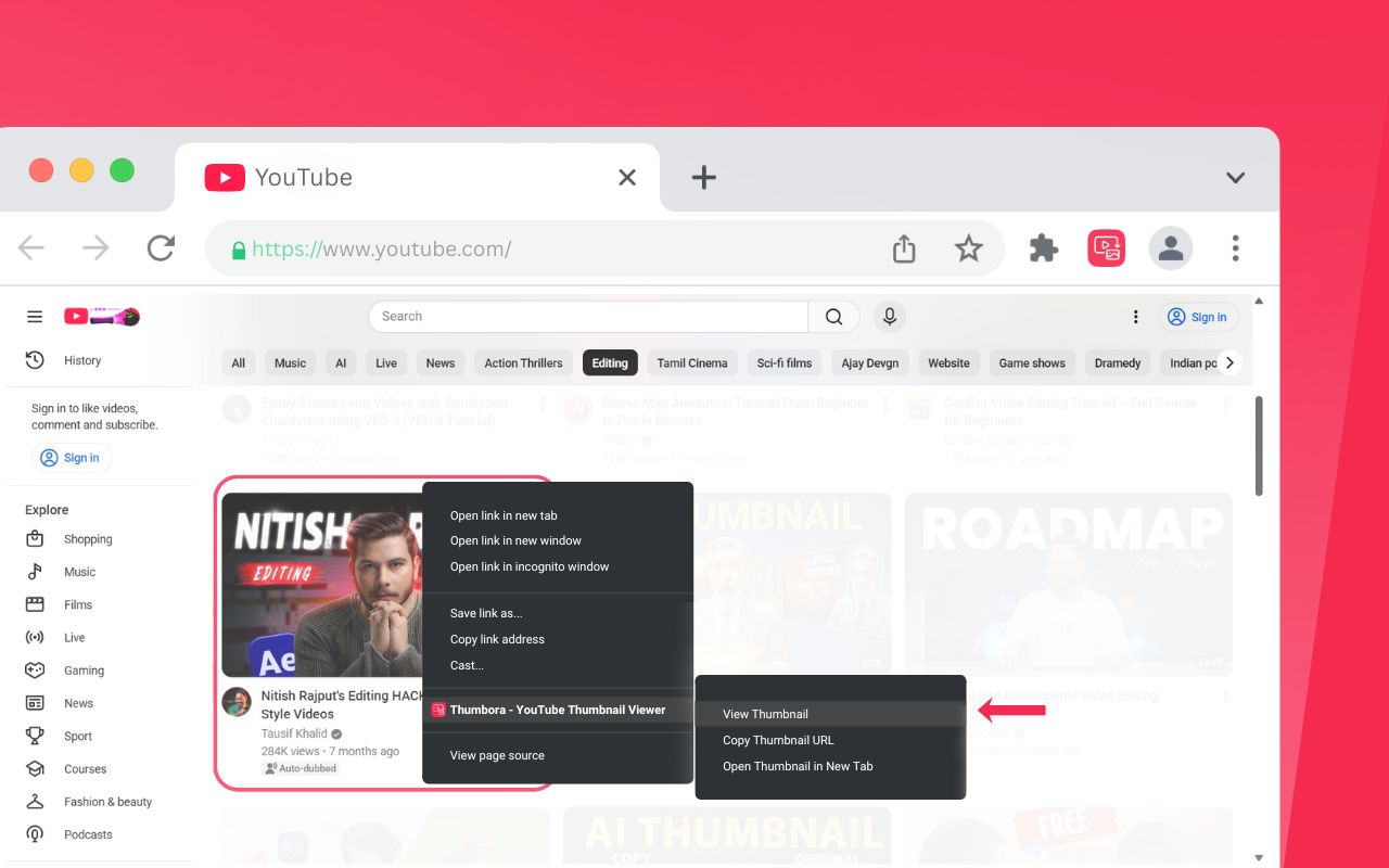 Thumbora — YouTube Thumbnail Viewer - 截图 2