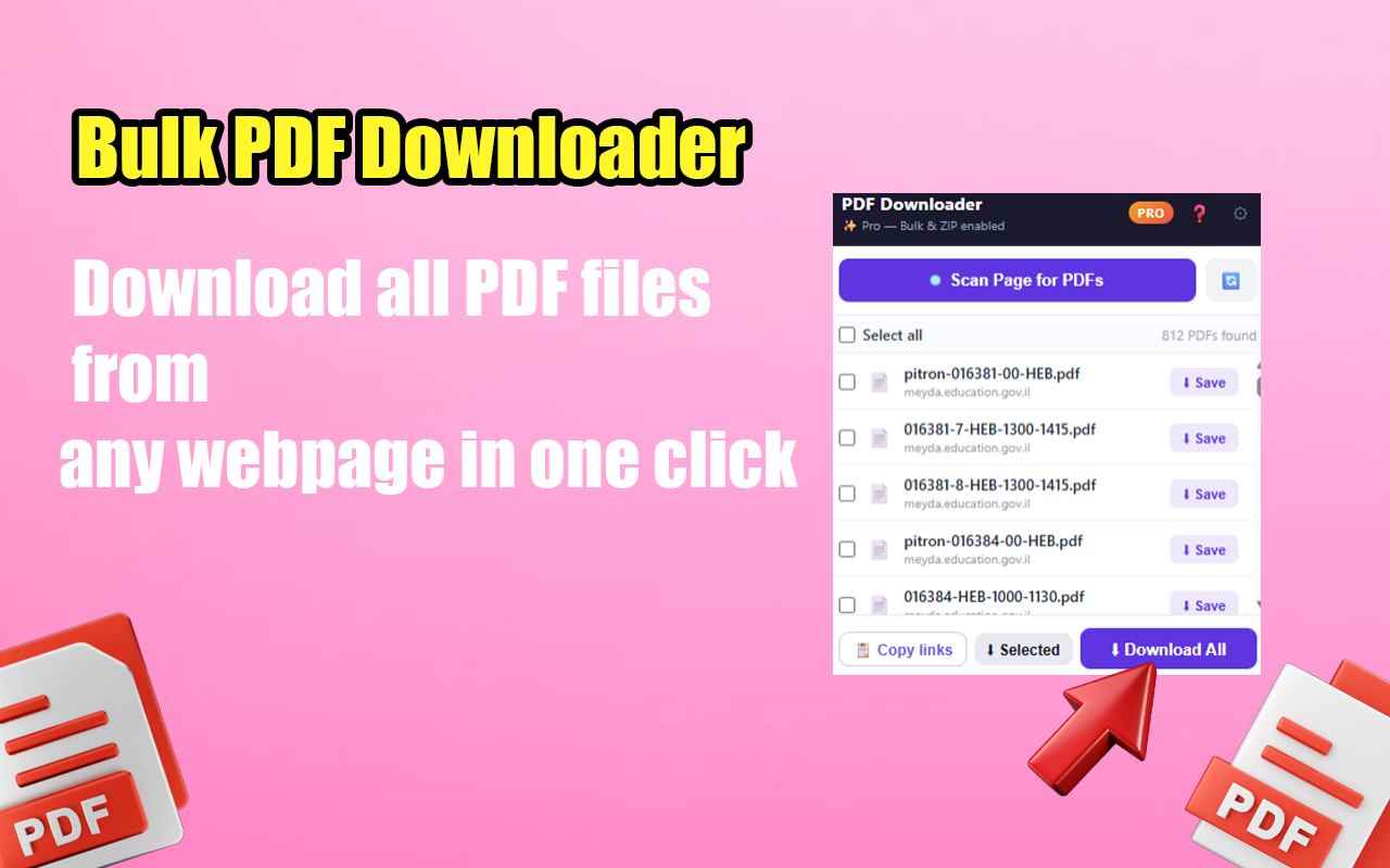 Bulk PDF Downloader: Download All PDFs from any site - 截图 1