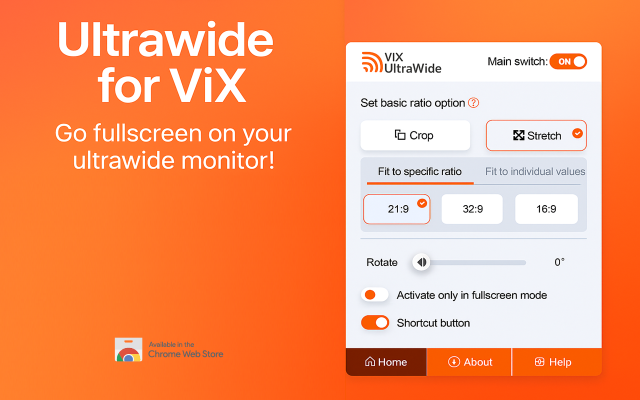 ViX UltraWide: 自定义全屏比例 - 截图 3