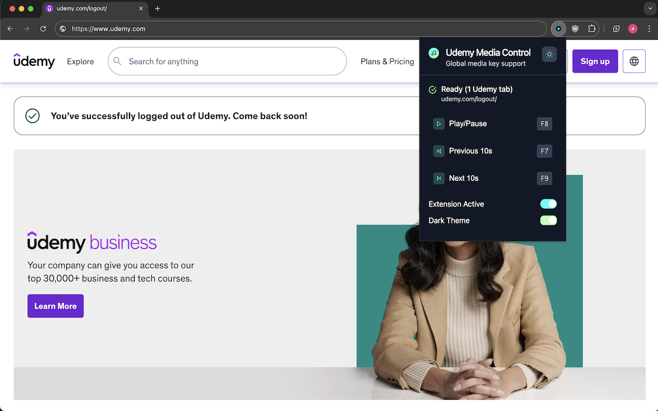 Udemy Media Control - 截图 2