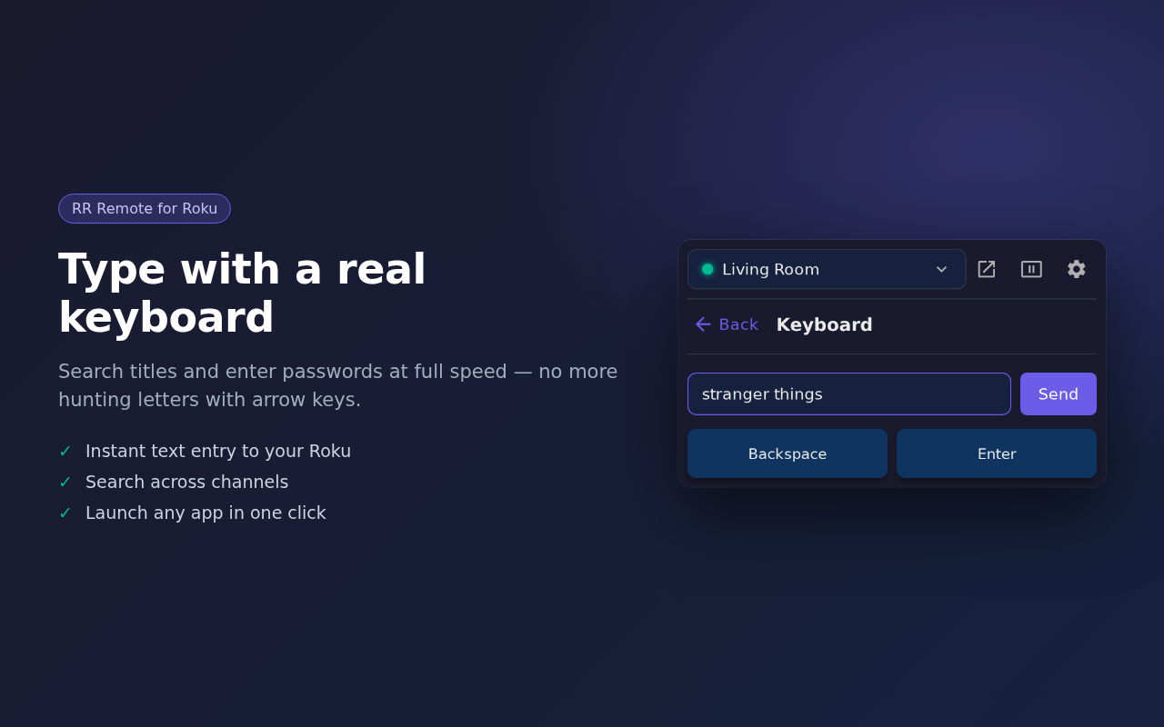 RR Remote for Roku (Unofficial) - 截图 3