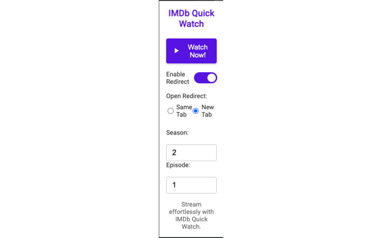 WatchNow: Instant IMDb & TMDB Redirect - 截图 3