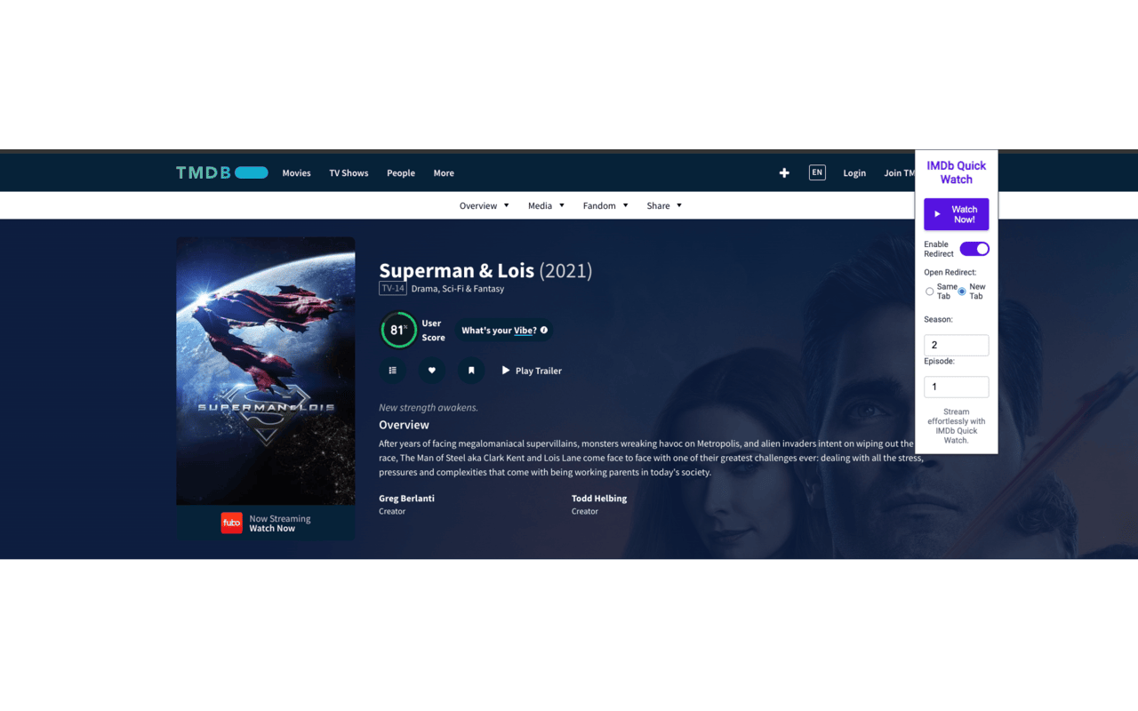 WatchNow: Instant IMDb & TMDB Redirect - 截图 4