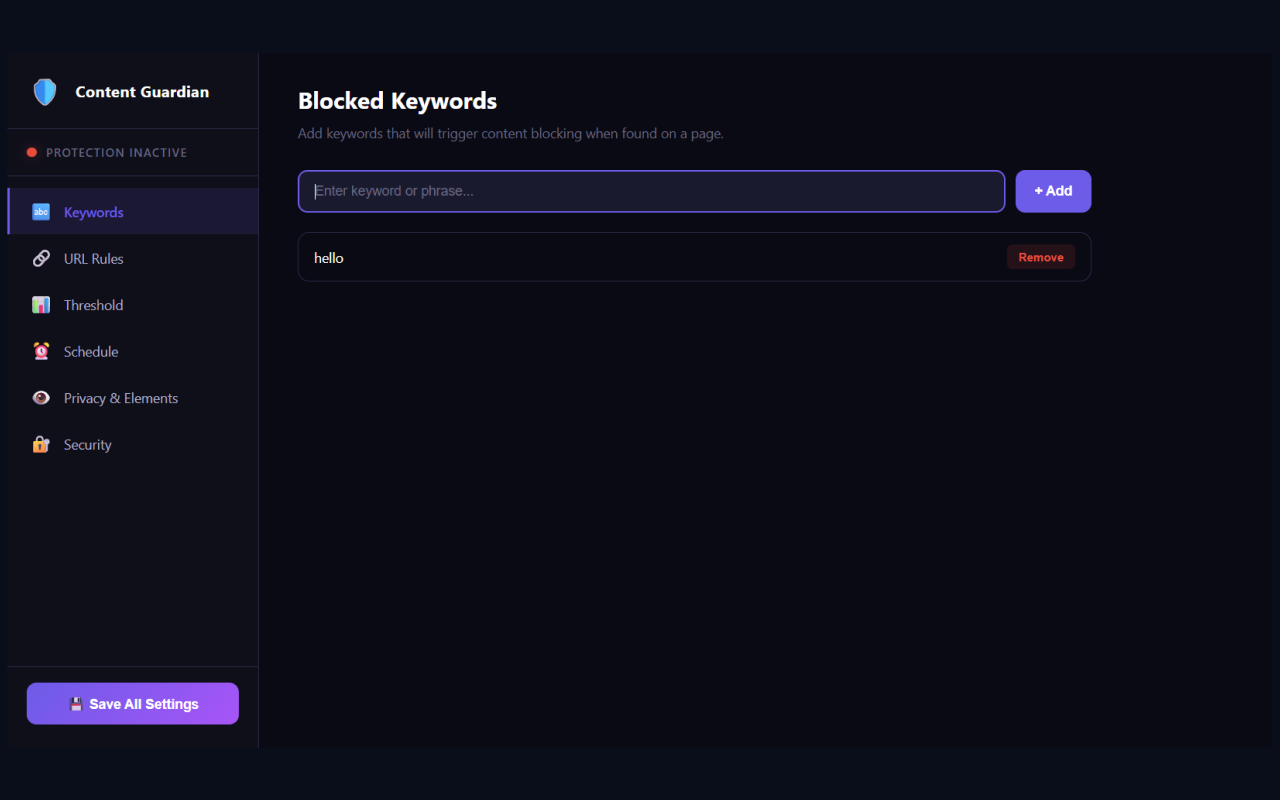 Content Guardian: Website Blocker, Porn Filter & Keyword Blocker - 截图 1