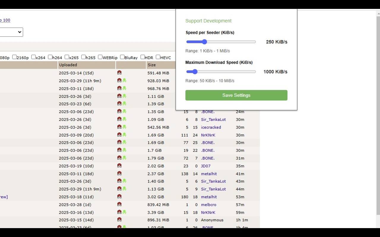Time Estimator for Torrent Downloads - 截图 1
