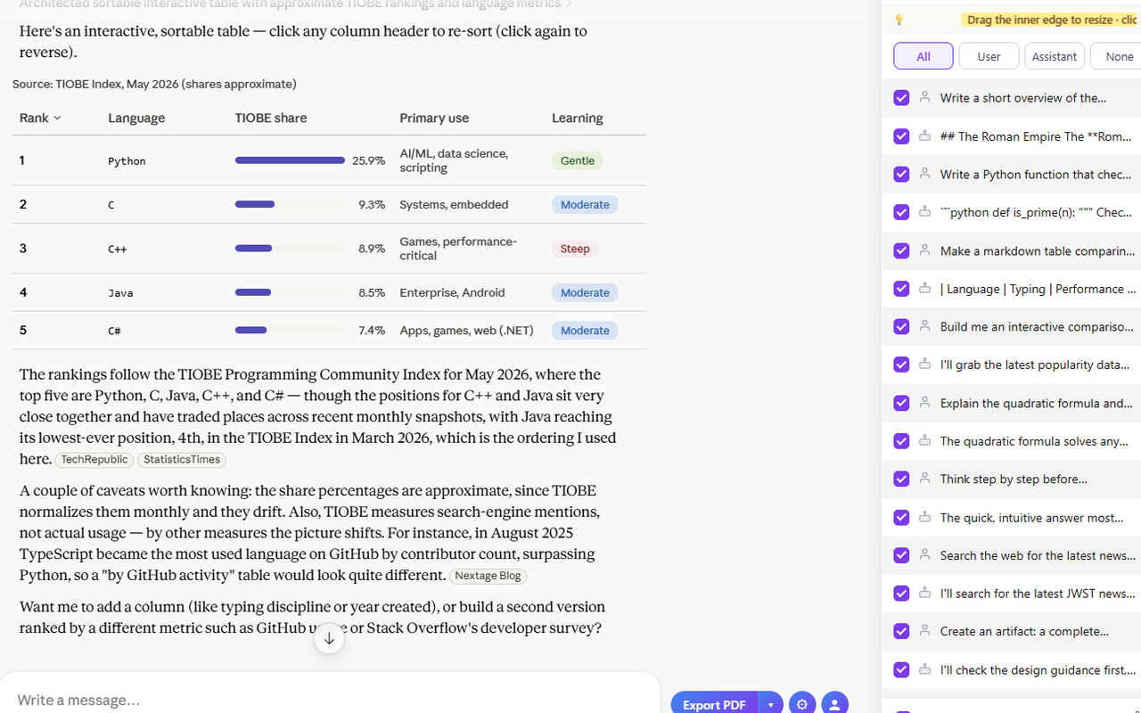 Claude Chat Export — 导出为 PDF、MD 等格式 - 截图 4