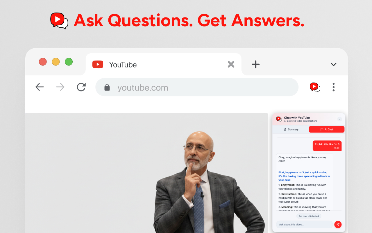 Ask YouTube Videos - AI Summarizer & Chat by TunePaw - 截图 3