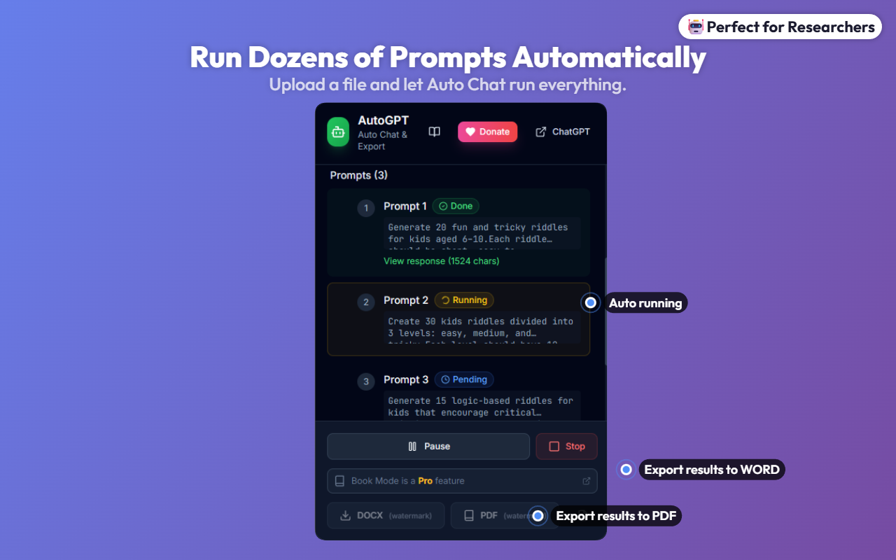 Auto Chat & PDF Export for ChatGPT - 截图 2