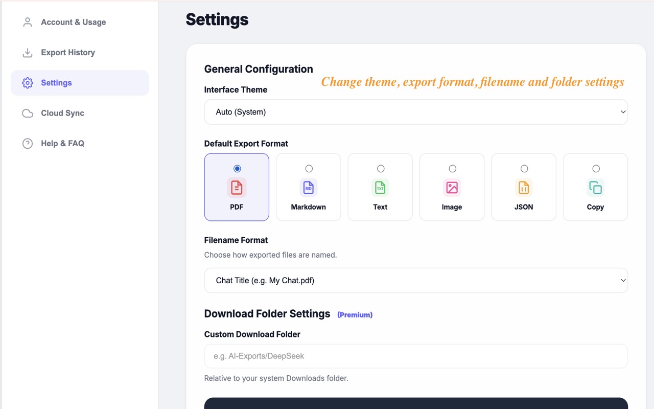 DeepSeek 到 PDF：将 DeepSeek 聊天导出到 PDF、Markdown、JSON - 截图 4