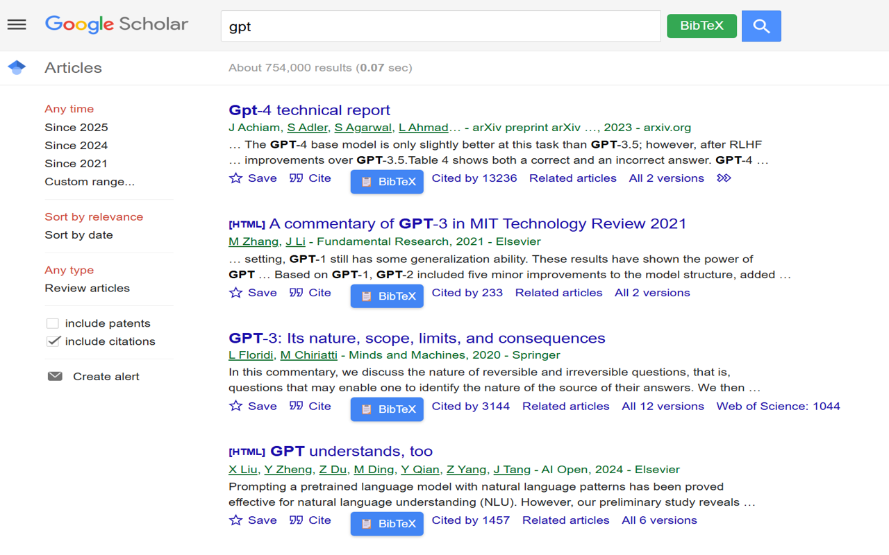 Google Scholar Bib Helper - 截图 1