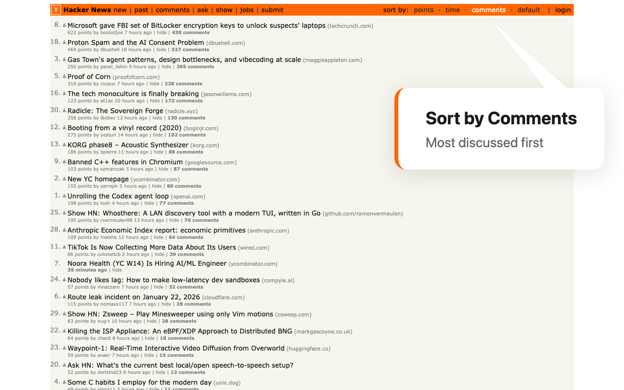 Hacker News Sorted - 截图 4
