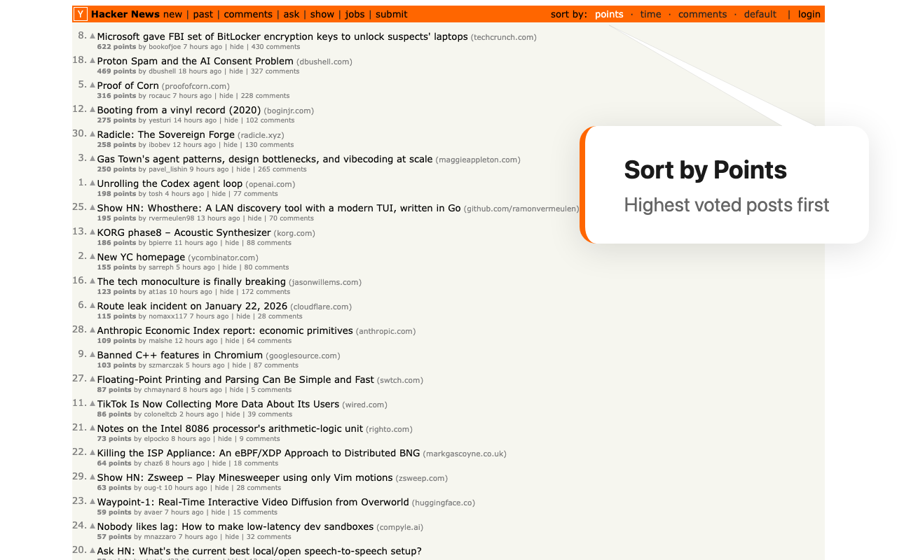 Hacker News Sorted - 截图 5