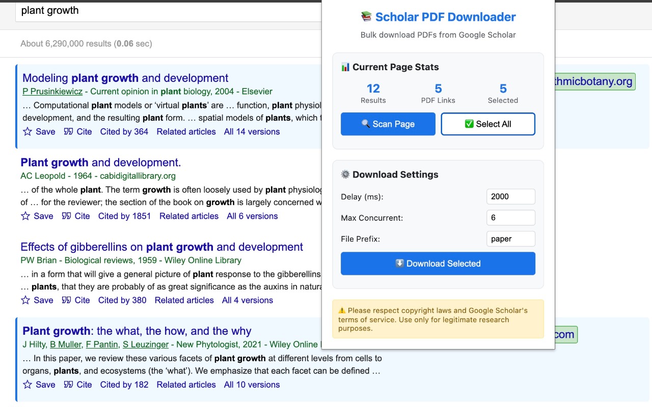 Scholar PDF Bulk Downloader - 截图 1