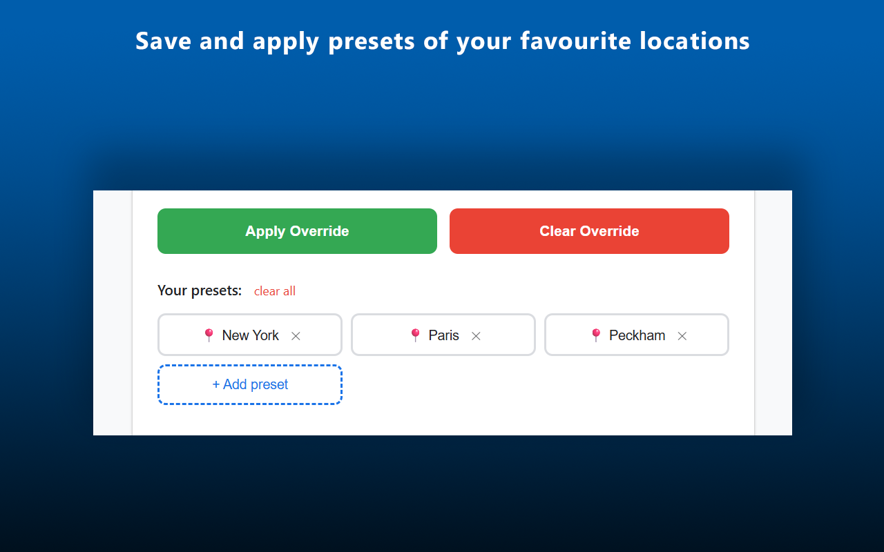 DevTools Advanced Location Override - 截图 2
