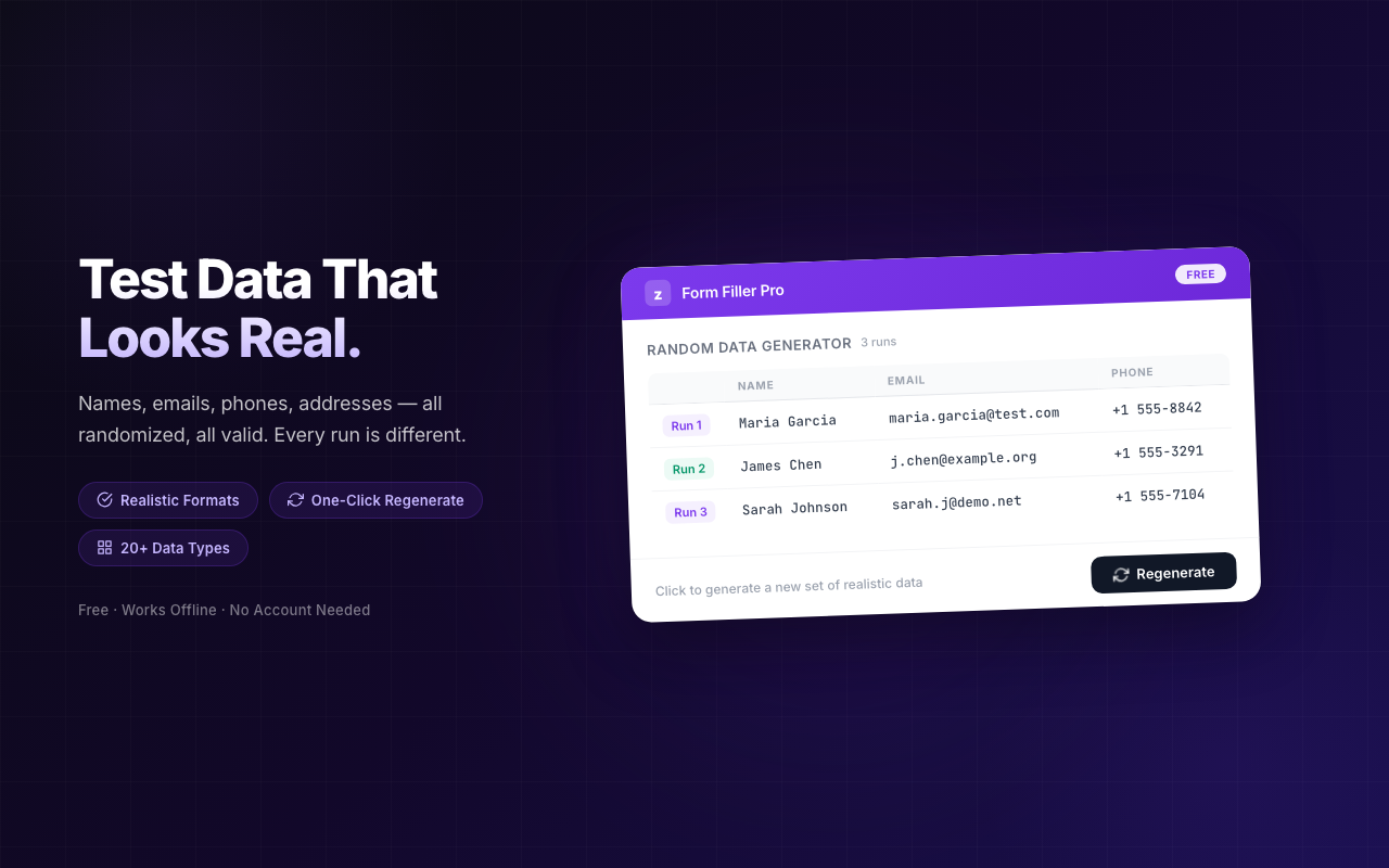 Form Filler Pro by Zovo | 一键自动填充 - 截图 1