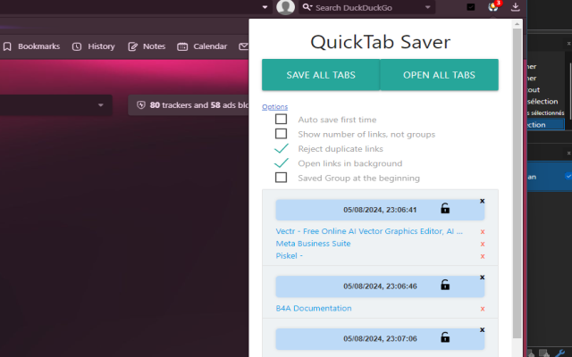 Quick Tab Saver - 截图 1