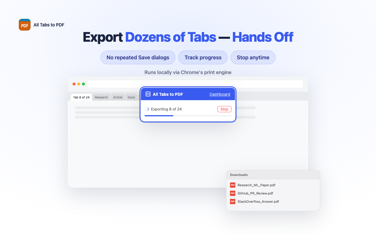 All Tabs to PDF Saver - 截图 5