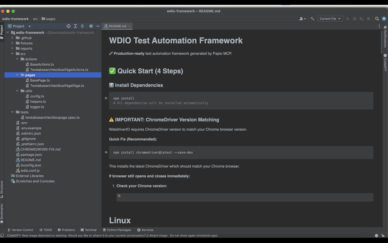 Test Framework Generator + Selector + MCP AI Powered - 截图 3