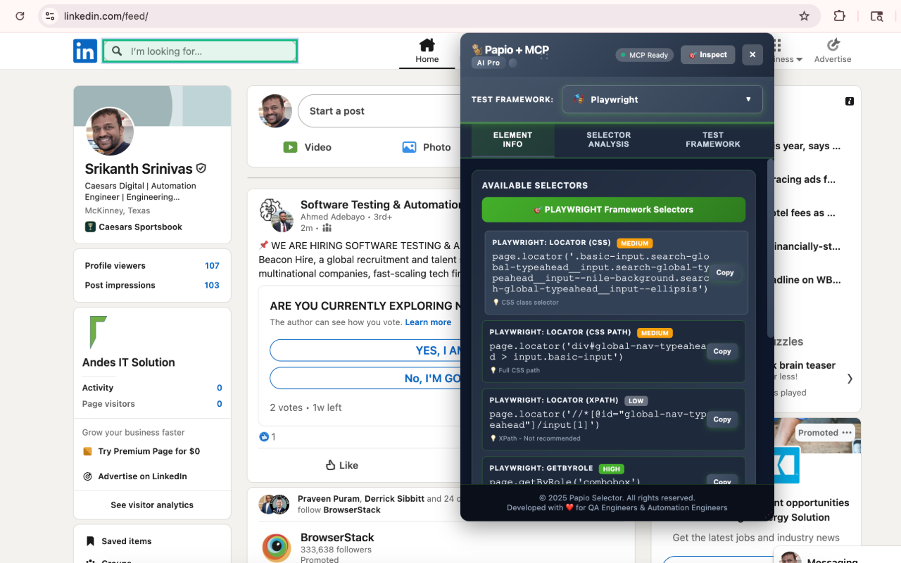 Test Framework Generator + Selector + MCP AI Powered - 截图 4