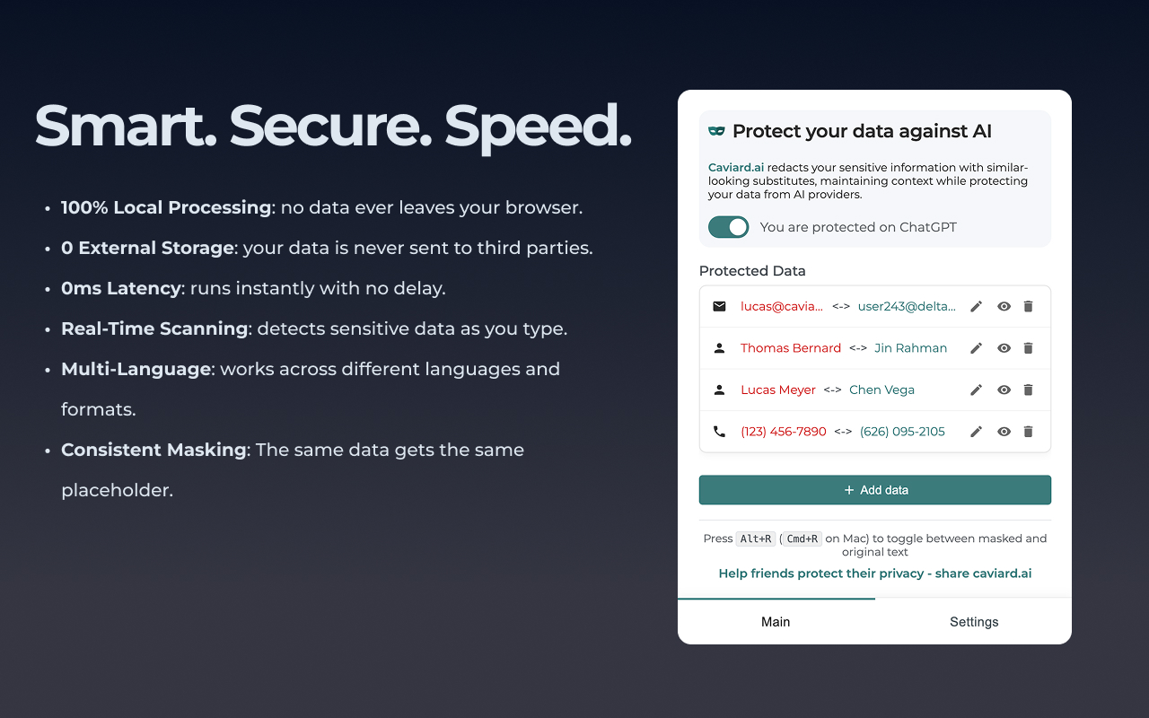 Caviard – Redact personal information (PII) in ChatGPT and DeepSeek - 截图 2