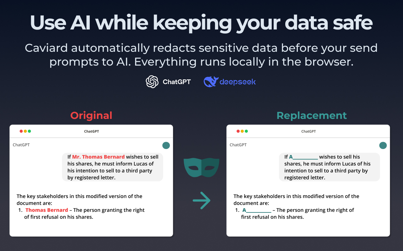 Caviard – Redact personal information (PII) in ChatGPT and DeepSeek - 截图 3