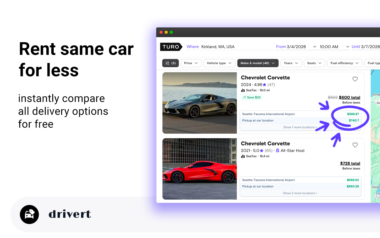 Drivert - Price Checker for Turo - 截图 1