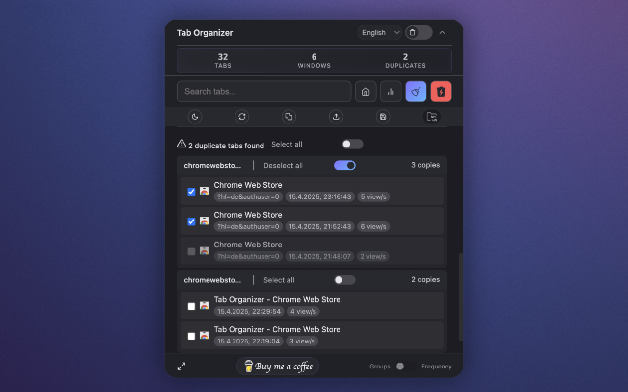 Tab Organizer - 截图 1