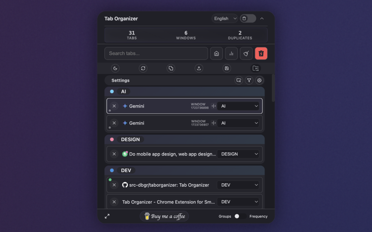 Tab Organizer - 截图 2