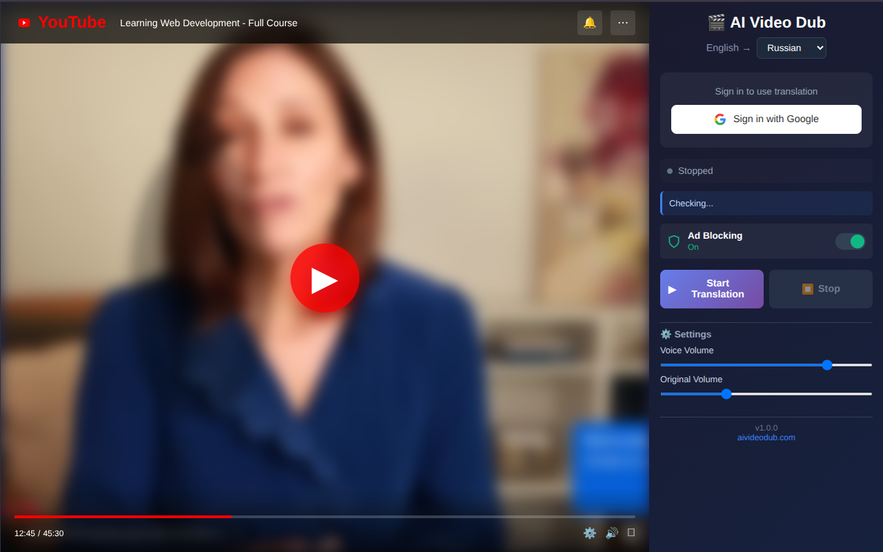 AI Video Dub - Realtime Translation & Voice - 截图 3
