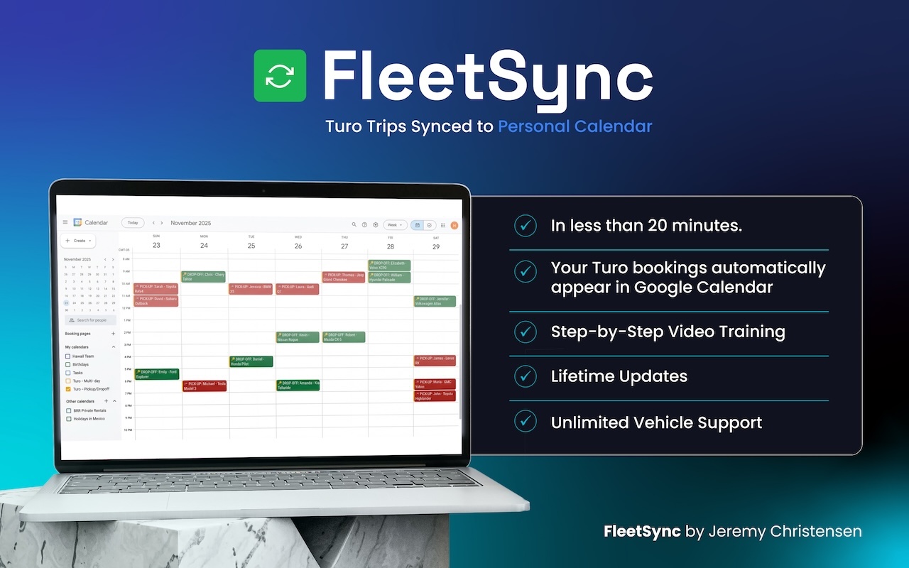 FleetSync - Turo Calendar Sync - 截图 2