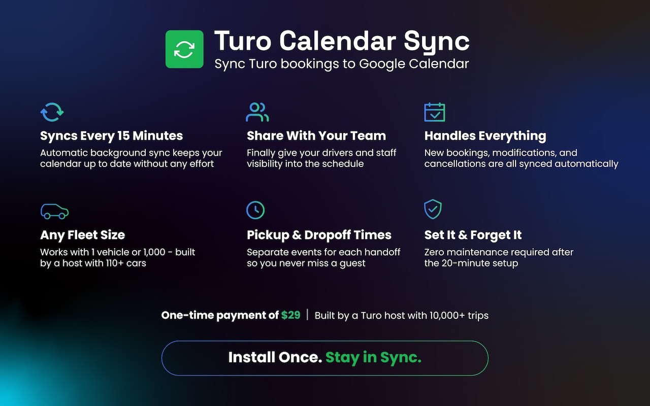 FleetSync - Turo Calendar Sync - 截图 5