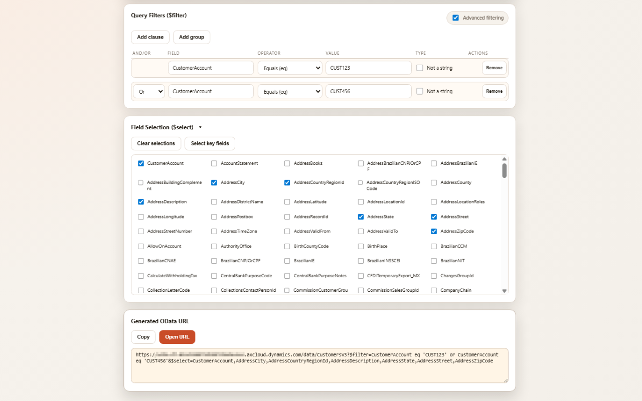 D365FO OData Link Builder - 截图 3