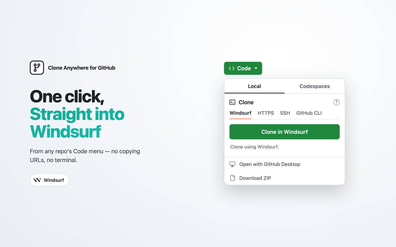 Clone Anywhere for GitHub - 截图 3