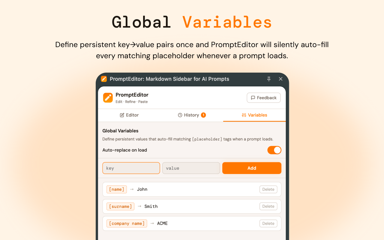 PromptEditor: Markdown Sidebar for AI Prompts - 截图 3