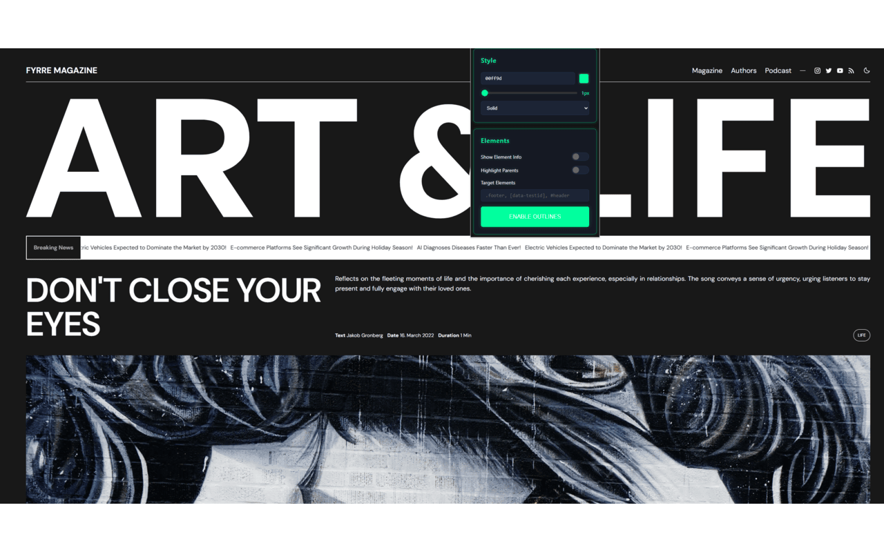 Outliner - HTML Element Inspector - 截图 1