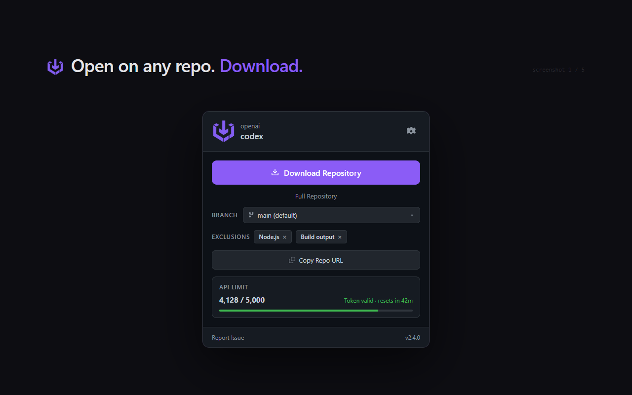 GitHub Smart Downloader - 截图 1