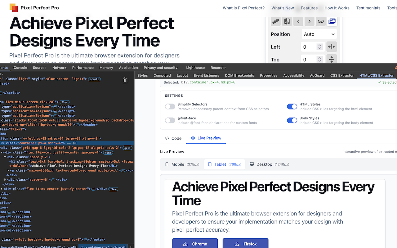 HTML/CSS Extractor - 截图 1
