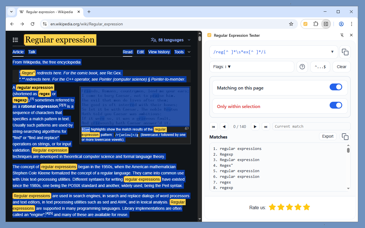 Regular Expression Tester - 截图 1
