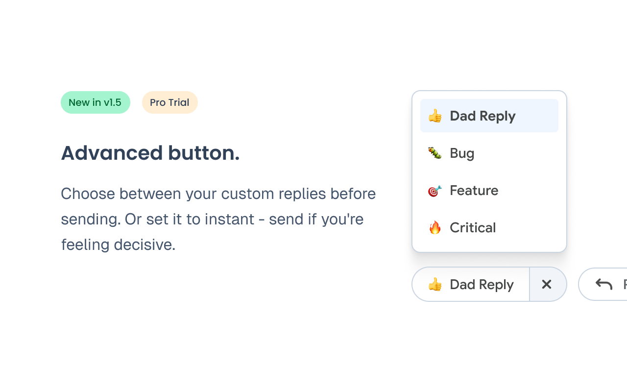 Dad Reply - One-click emoji replies for Gmail. - 截图 1
