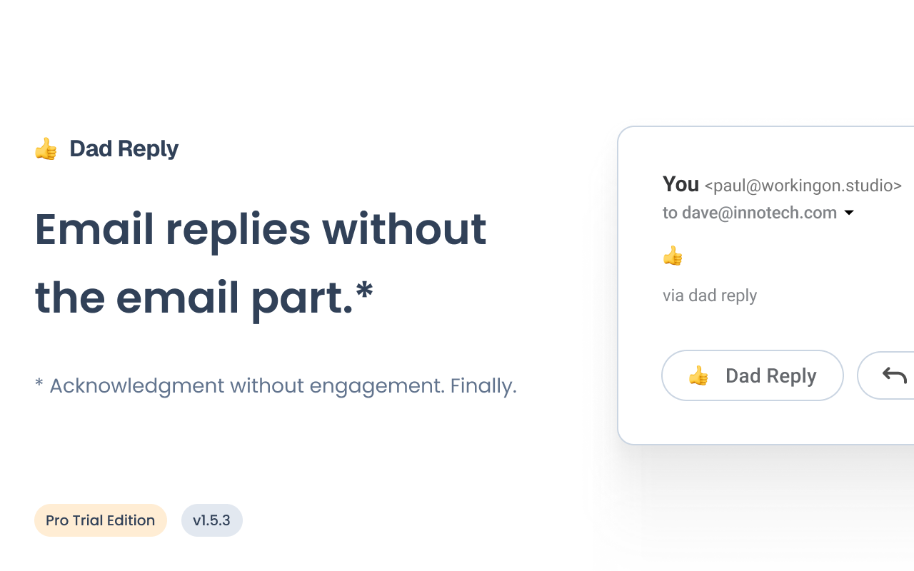 Dad Reply - One-click emoji replies for Gmail. - 截图 3