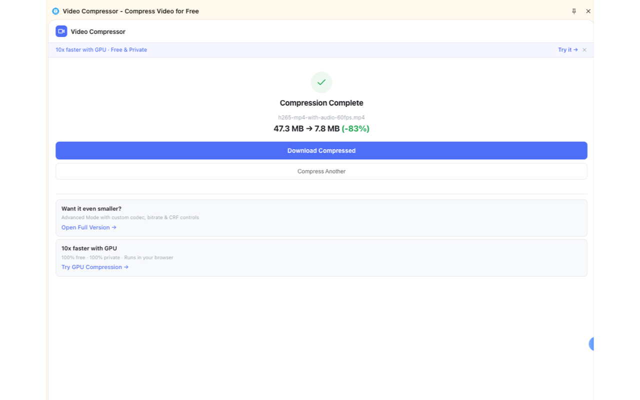 Video Compressor - Compress Video for Free - 截图 1