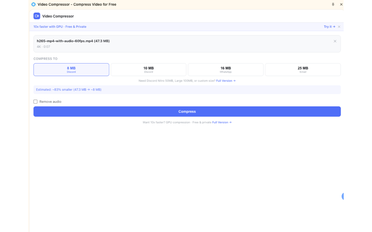 Video Compressor - Compress Video for Free - 截图 5