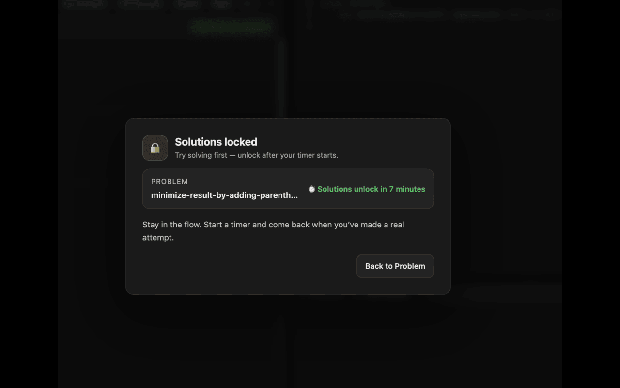 LeetCode No-Hints Mode - 截图 4