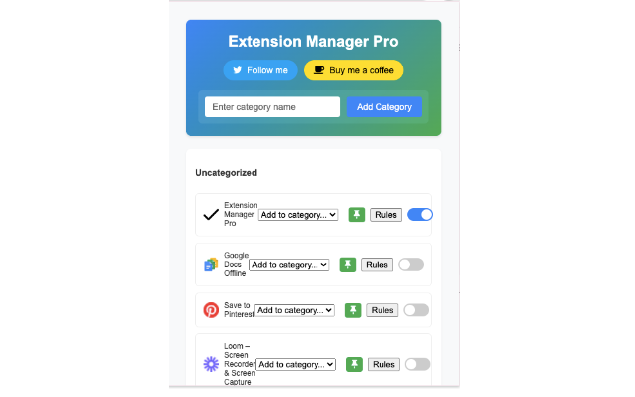 Extension Manager Pro - 截图 1