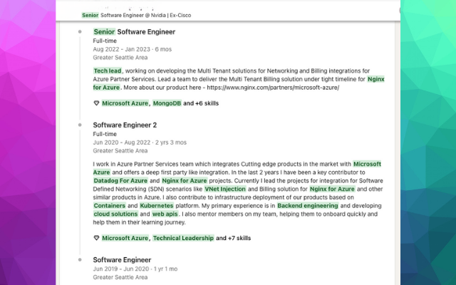 SkimIt: LinkedIn Recruiter Highlighter - 截图 1