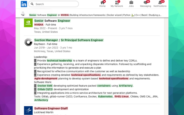 SkimIt: LinkedIn Recruiter Highlighter - 截图 3
