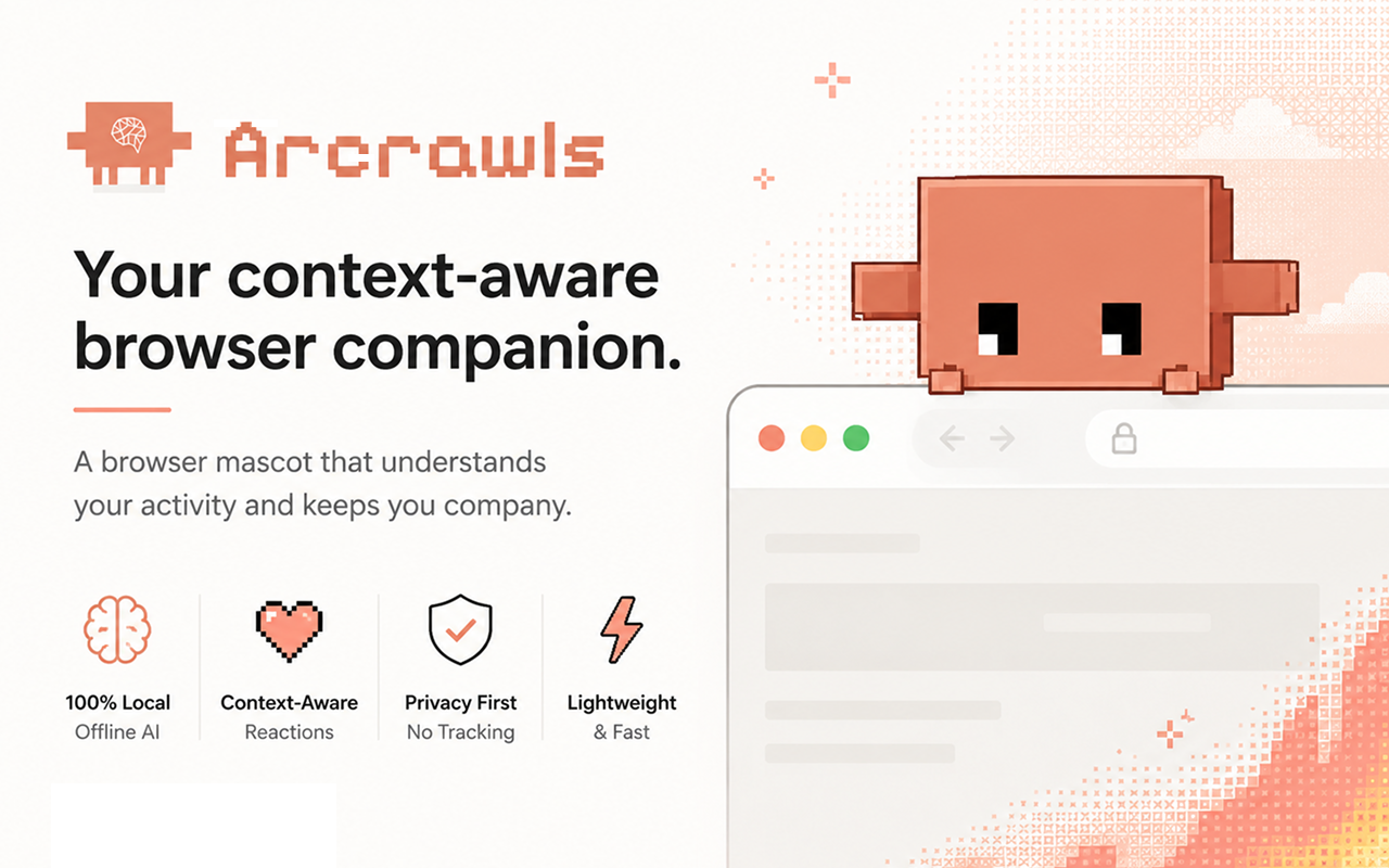 Arcrawls：情境感知浏览器宠物 - 截图 3