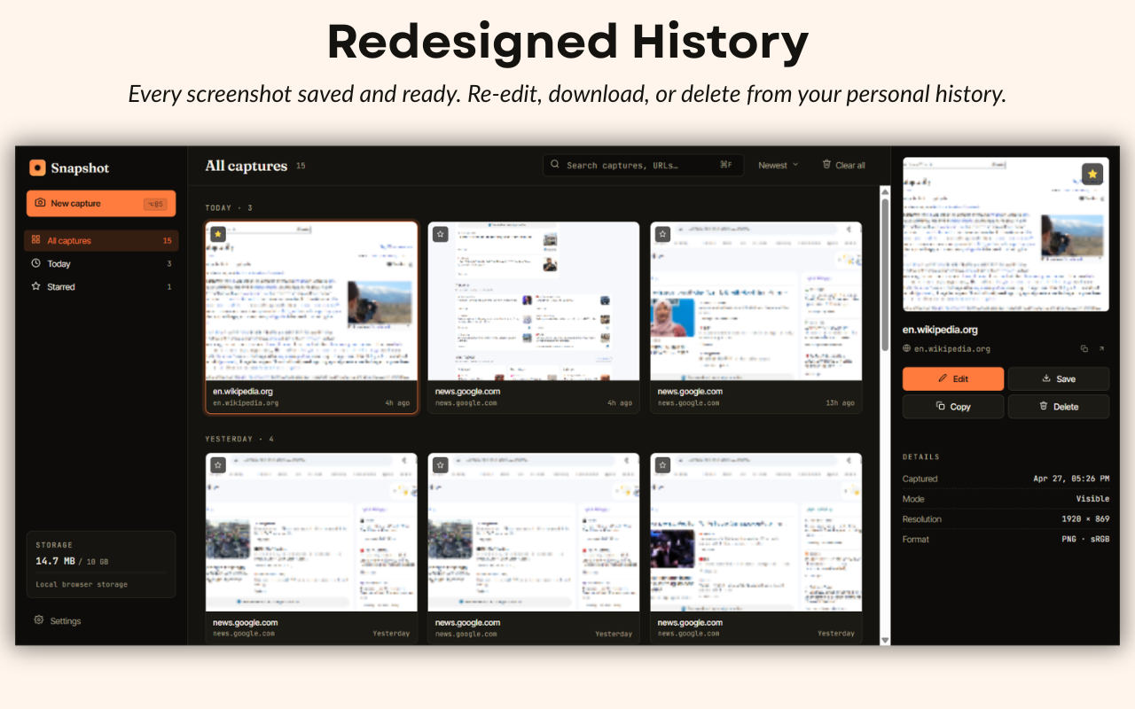SnapShot - Full-page screenshot and annotation - 截图 4