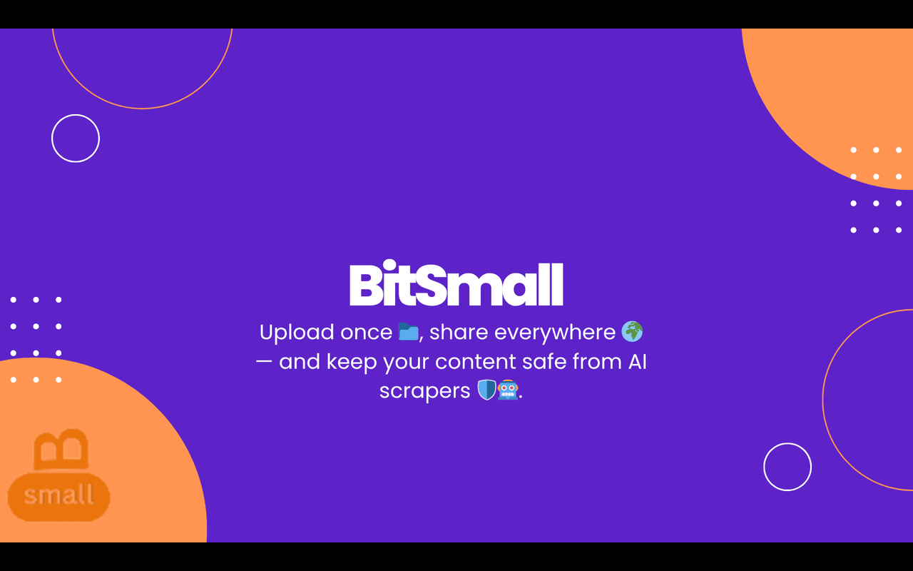 BitSmall: Your Content’s for People — Not for AI - 截图 1